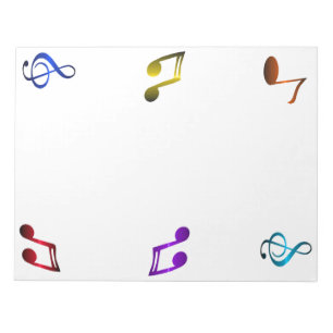 Bloco De Notas Notepad de Notas de Música