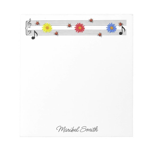 Bloco De Notas Notepad de Notas de Música (Frente)
