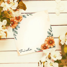 Notepad de Notas de outono Floral Elegante