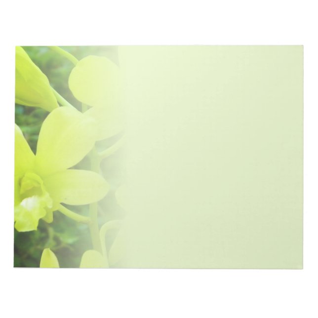 Bloco De Notas Notepad de Orquídeas Amarelas (Frente)