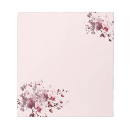 Bloco De Notas Notepad de Orquídeas Tropicais Blushing