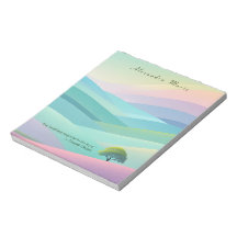 Notepad de Paisagem Pastel Mínimo Personalizado