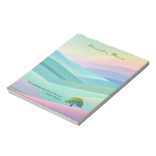 Bloco De Notas Notepad de Paisagem Pastel Mínimo Personalizado