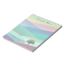 Notepad de Paisagem Pastel Mínimo Personalizado