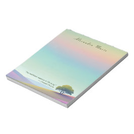 Bloco De Notas Notepad de Paisagem Pastel Mínimo Personalizado