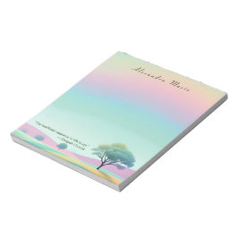 Bloco De Notas Notepad de Paisagem Pastel Mínimo Personalizado