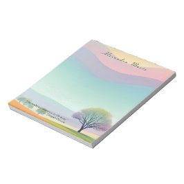Bloco De Notas Notepad de Paisagem Pastel Mínimo Personalizado