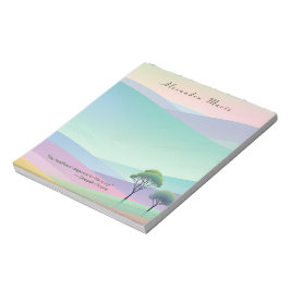 Bloco De Notas Notepad de Paisagem Pastel Mínimo Personalizado