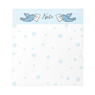 Bloco De Notas Notepad de pássaro azul