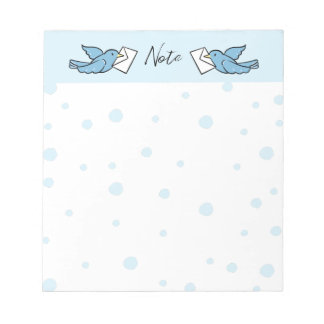 Bloco De Notas Notepad de pássaro azul