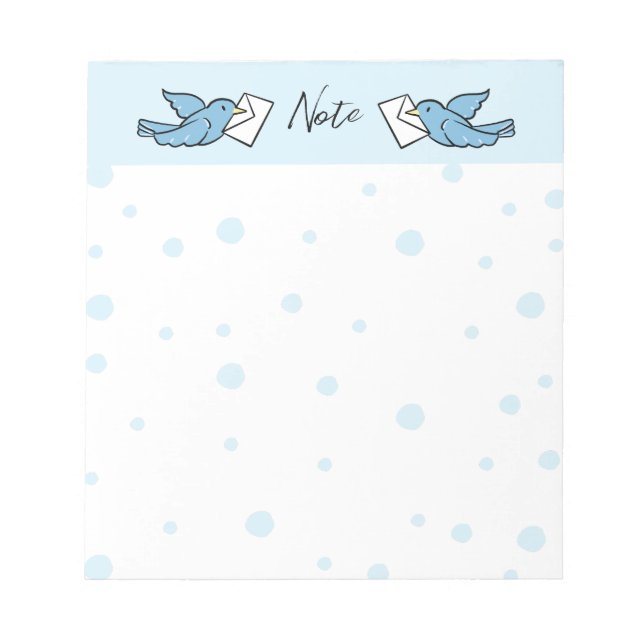 Bloco De Notas Notepad de pássaro azul (Frente)
