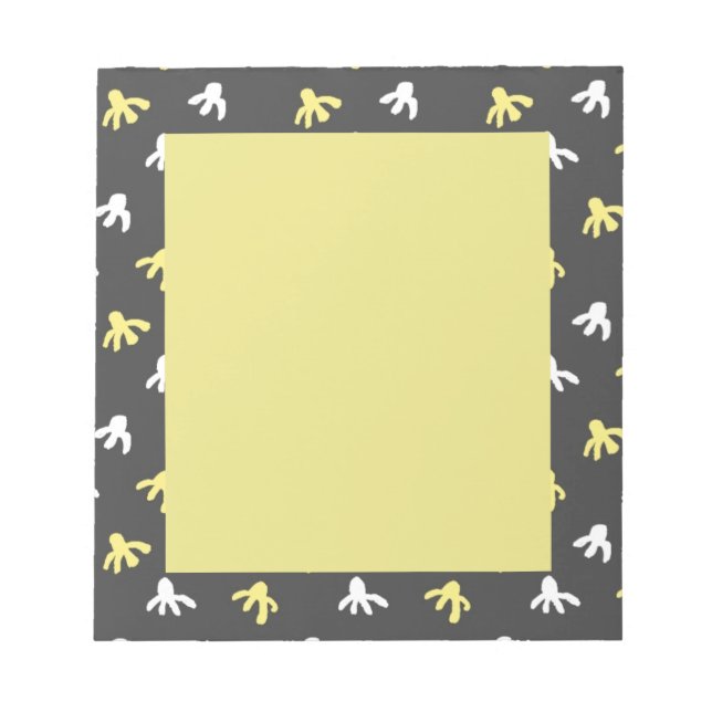 Bloco De Notas Notepad de pipoca (Cinza Escura e Amarelo de Mante (Frente)
