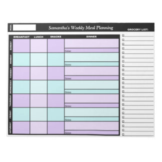 Bloco De Notas Notepad de Planejamento Semanal Personalizado de R