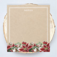 Notepad de Poinsettia de Natal Russo