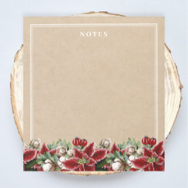Bloco De Notas Notepad de Poinsettia de Natal Russo