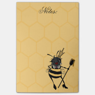 BLOCO DE NOTAS NOTEPAD DE POSTE-TI DA RAINHA BONITA DE HONEYCOMB