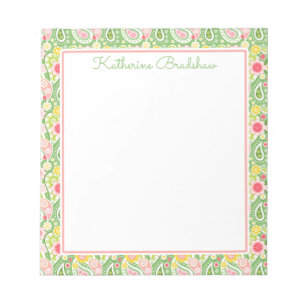 Bloco De Notas Notepad de pré-disquete, rosa e verde