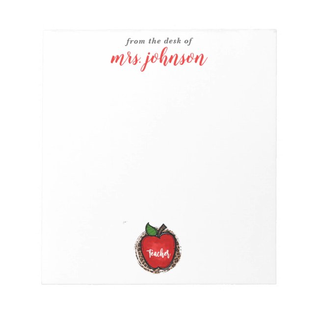 Bloco De Notas Notepad de Professores (Frente)