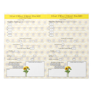 Bloco De Notas Notepad de Rastreador de Girassol Amarelo 5 e 1 Co