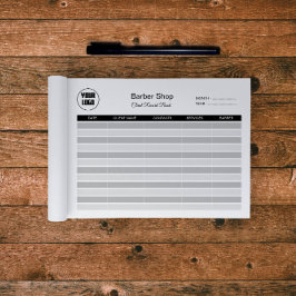 Bloco De Notas Notepad de Registro de Cliente do Barbershop