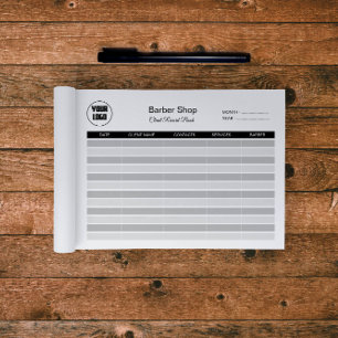 Bloco De Notas Notepad de Registro de Cliente do Barbershop