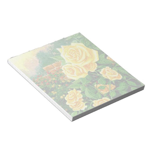 Bloco De Notas Notepad de Rosas Amarelas Subindo (Inclinado)