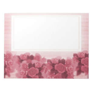 Bloco De Notas Notepad de Rosas Rosa