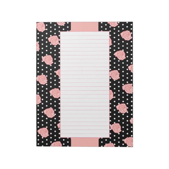 Bloco De Notas Notepad de Rosas Rosa (Invertido)