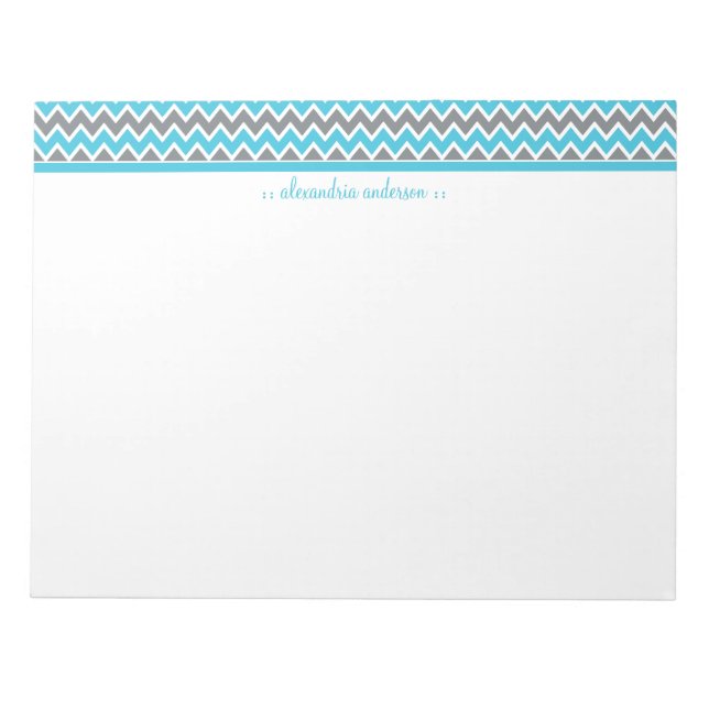 Bloco De Notas Notepad de tendência personalizada do padrão Chevr (Frente)