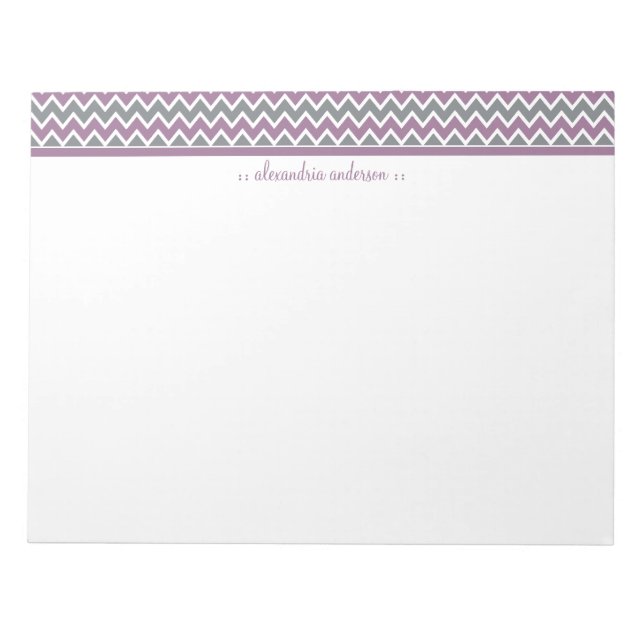 Bloco De Notas Notepad de tendência personalizada do padrão Chevr (Frente)