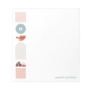 Bloco De Notas Notepad do Arco-Íris Geométrico - Laranja