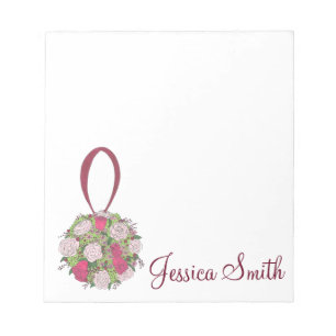 Bloco De Notas Notepad do Buquê de Partido Bridal Personalizado