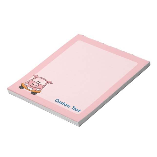 Bloco De Notas Notepad do Cartoon de Suíno (Invertido)
