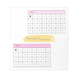 Bloco De Notas Notepad do Controlador de Hábito Mensal Minimalist