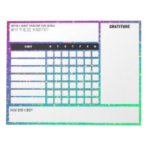 Notepad do Controlador de Hábitos Semanais Grande