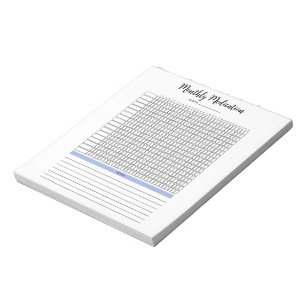 Bloco De Notas Notepad do Controlador de Medicação Mensal