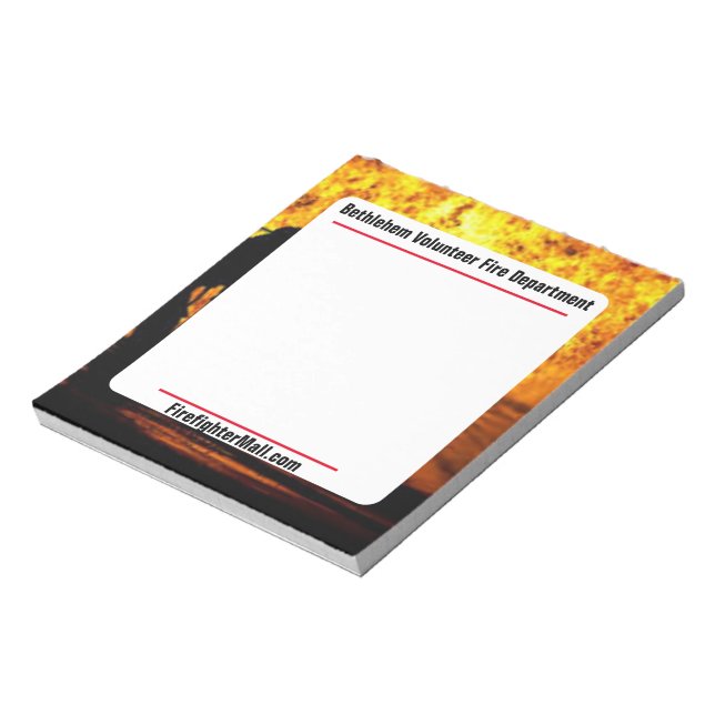 Bloco De Notas Notepad do Departamento Voluntário de Bombeiros de (Invertido)