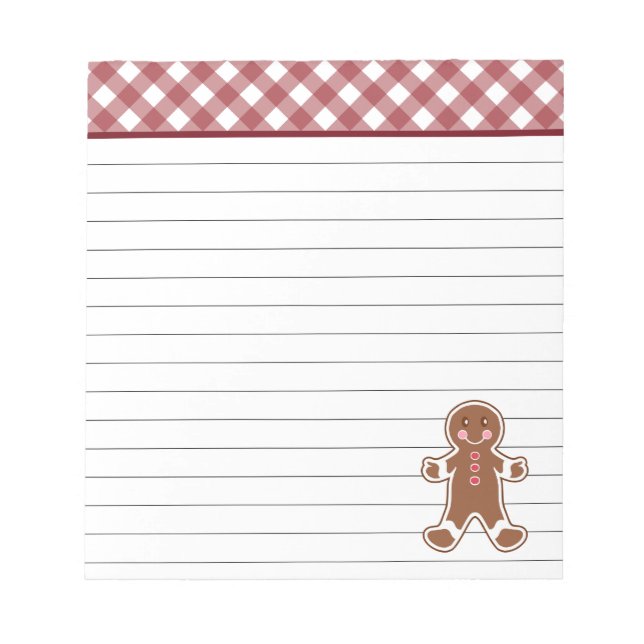 Bloco De Notas Notepad do Gingercake Boy (Frente)