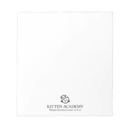 Bloco De Notas Notepad do logotipo da Academia Kitten