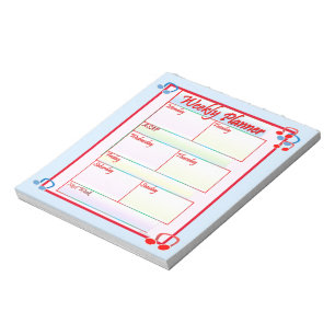 Bloco De Notas Notepad do Melody Weekly Planner