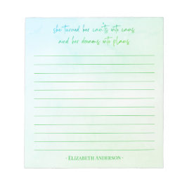 Bloco De Notas Notepad do Nome da Cotação Motivacional bonito Wat