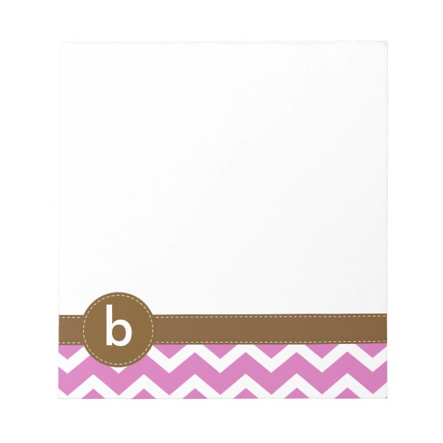 Bloco De Notas Notepad do padrão Zig Zag Chevron Violet (Frente)