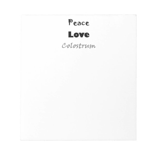 Bloco De Notas Notepad do Peace Love (Frente)