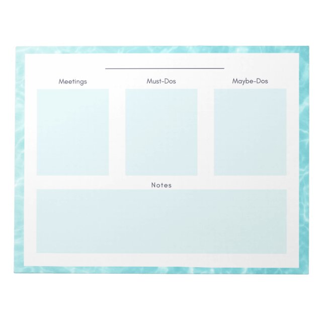 Bloco De Notas Notepad do Planejador Diário - Pensado no Verão (Frente)