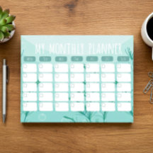 Notepad do Planejador Mensal Subaquático