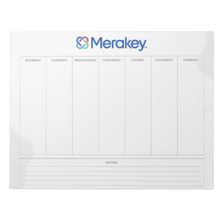 Bloco De Notas Notepad do Planejador Merakey Weekly