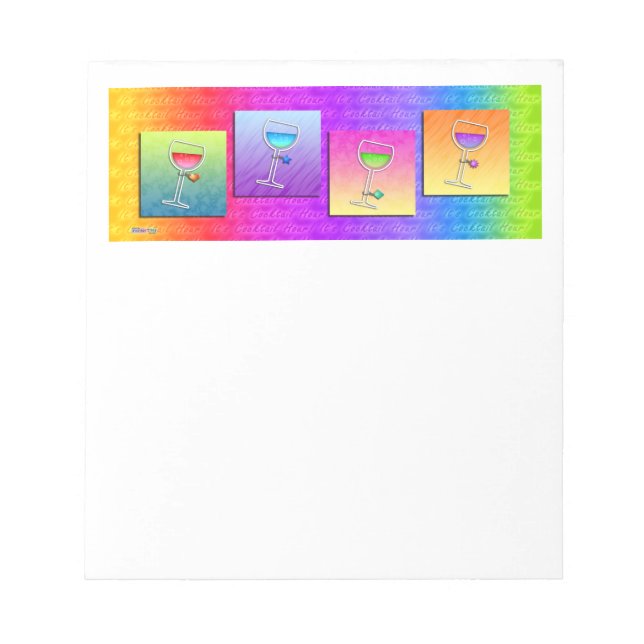 Bloco De Notas NOTEPAD do Pop Art WINE (Frente)