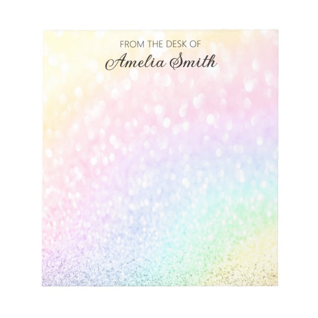 Bloco De Notas Notepad do professor de arco-íris personalizado (Frente)