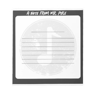 Bloco De Notas Notepad do Professor de Música