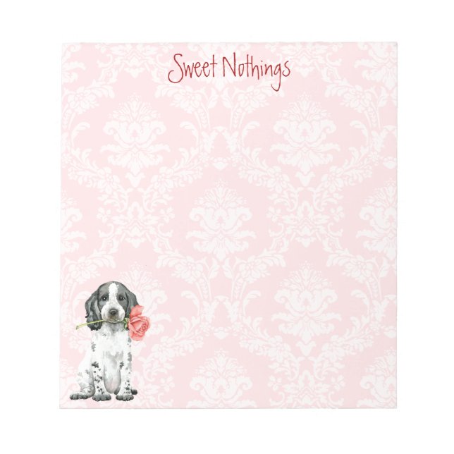 Bloco De Notas Notepad do Rosa Inglês Cocker Spaniel (Frente)